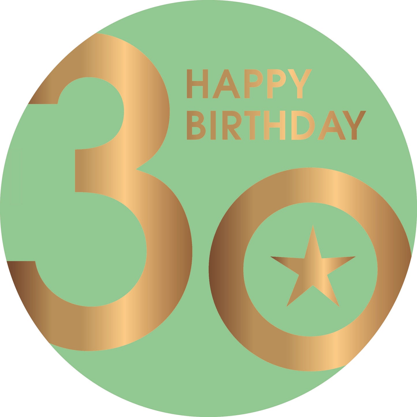 Tortenaufleger Geburtstag mit verschiedenen Zahlen grün