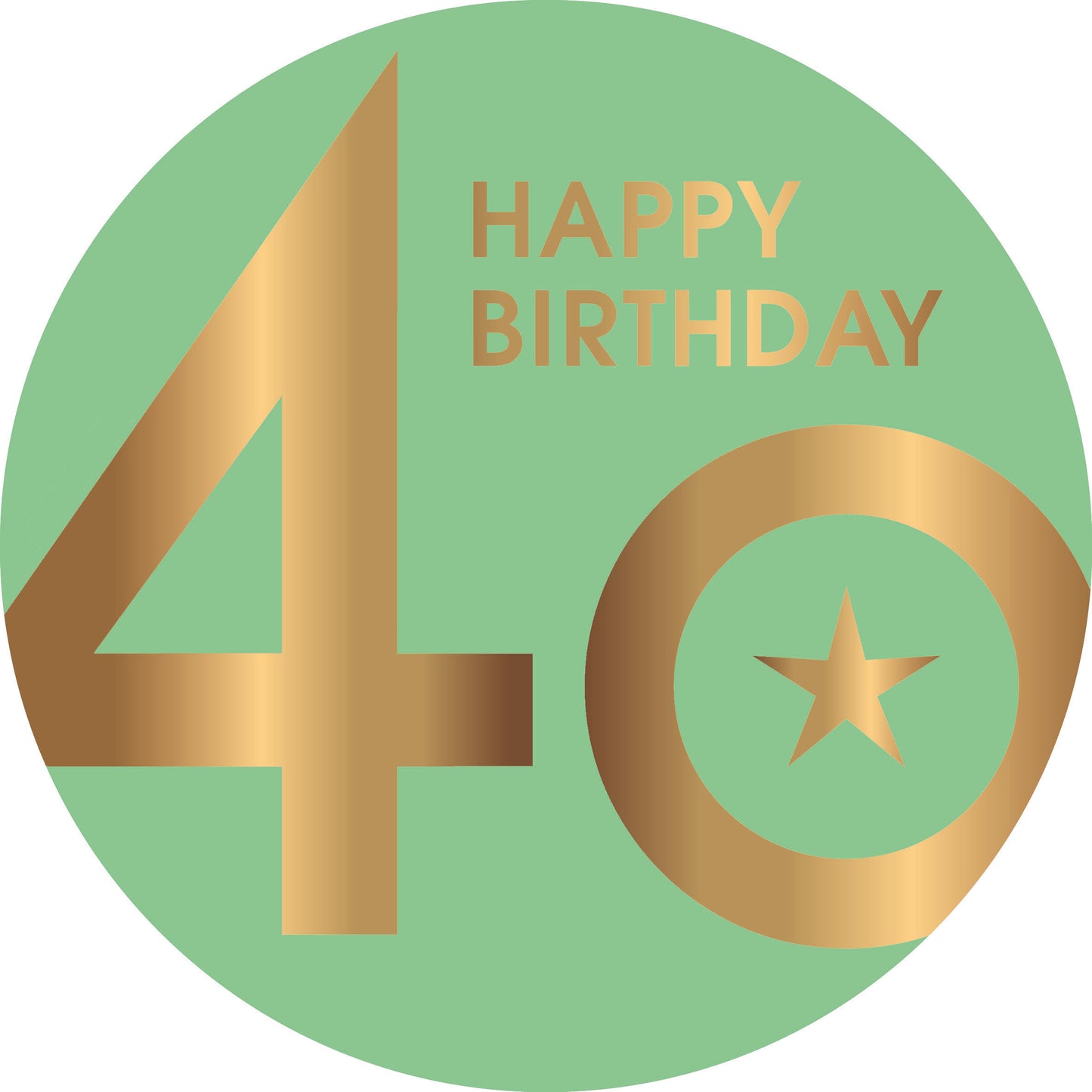 Tortenaufleger Geburtstag mit verschiedenen Zahlen grün