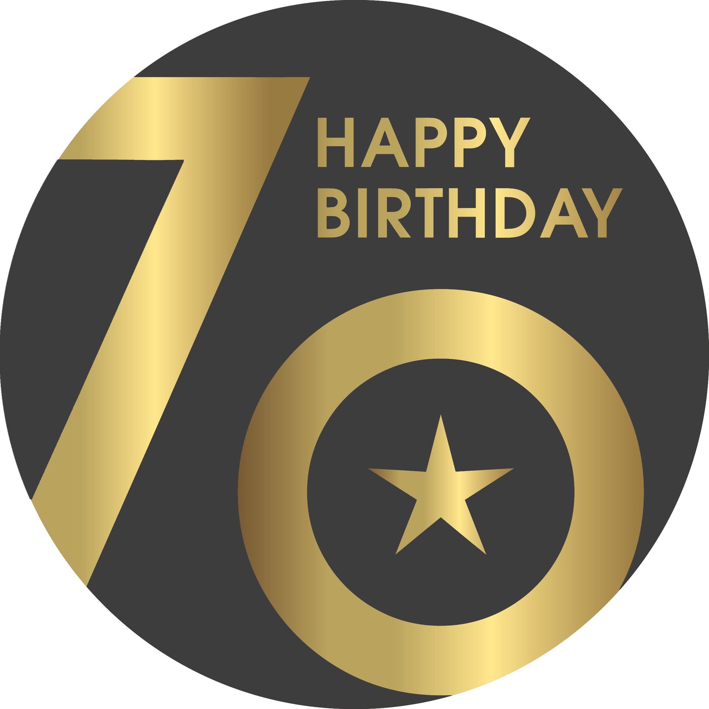 Tortenaufleger Geburtstag mit verschiedenen Zahlen grau