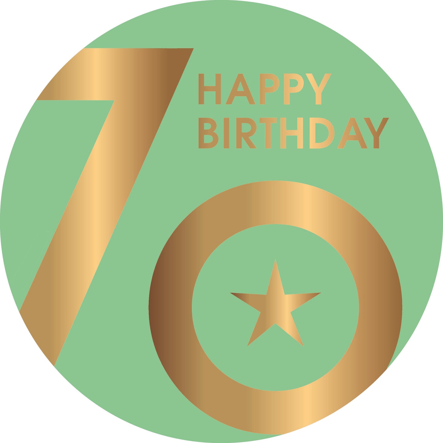 Tortenaufleger Geburtstag mit verschiedenen Zahlen grün