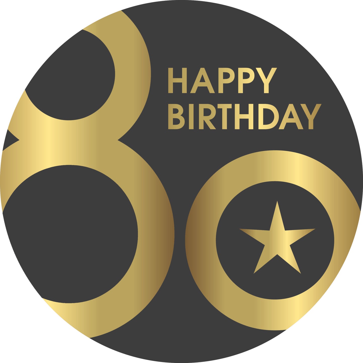Tortenaufleger Geburtstag mit verschiedenen Zahlen grau