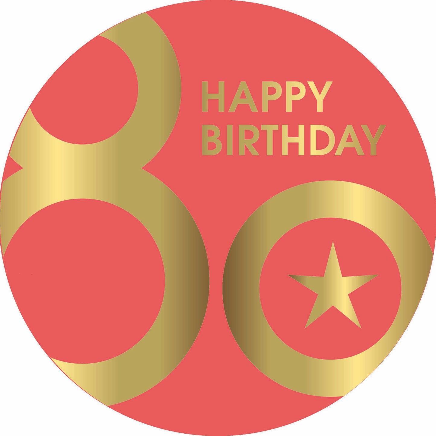 Tortenaufleger Geburtstag mit verschiedenen Zahlen rot