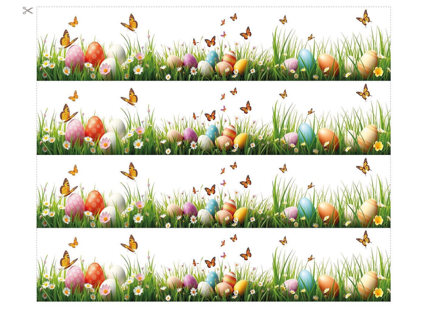 Essbares Tortenband Ostern