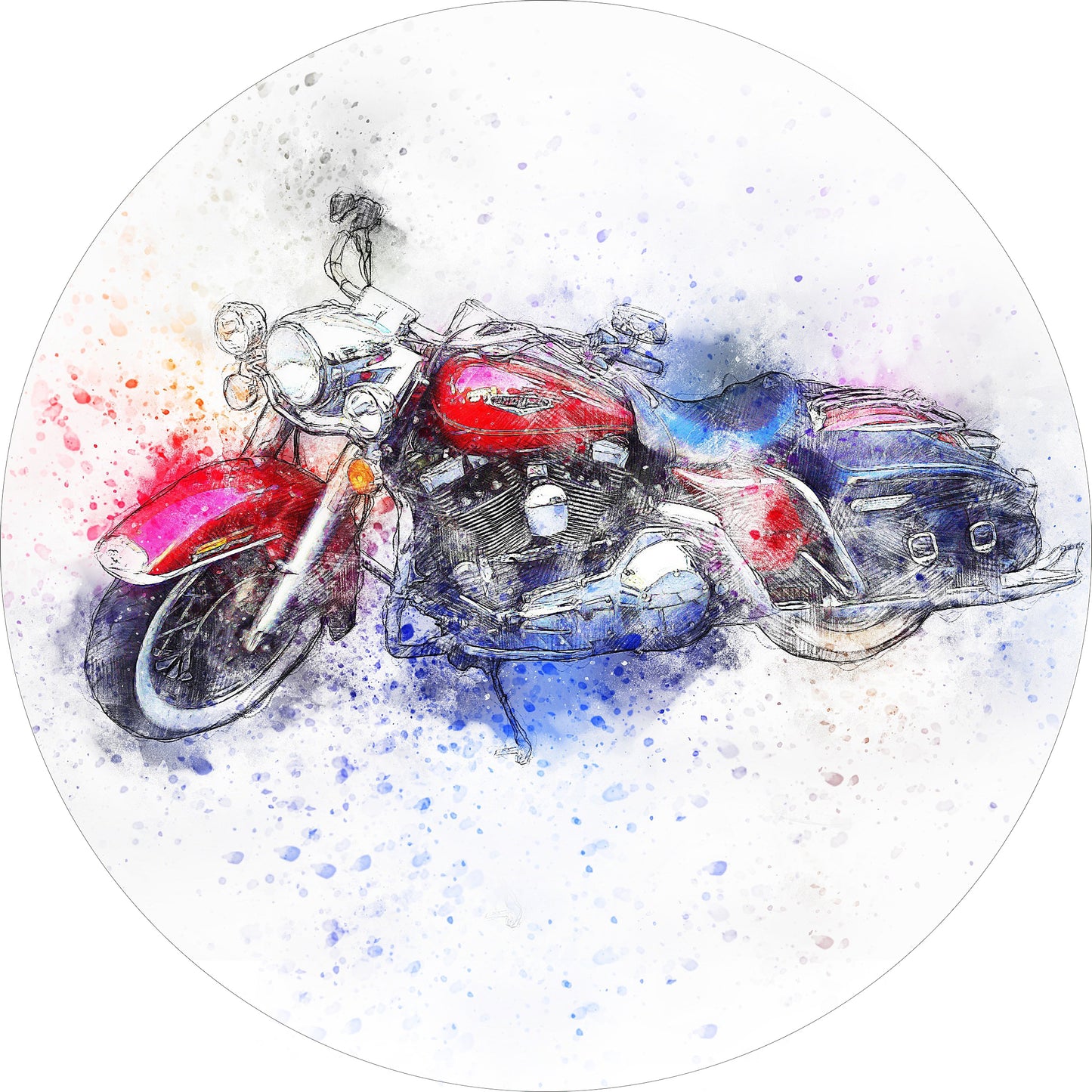 Tortenaufleger Chopper bunt