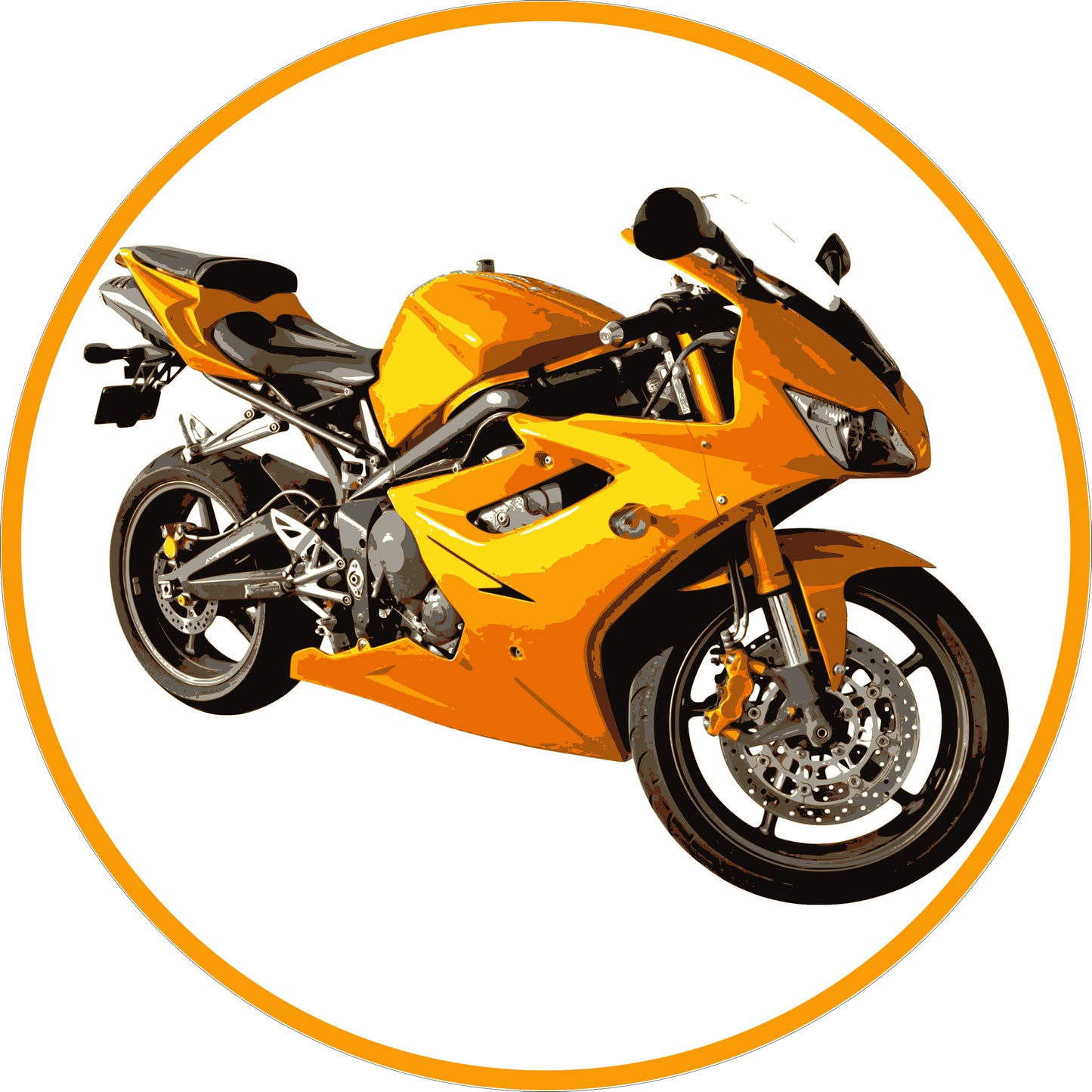 Tortenaufleger Motorrad gelb