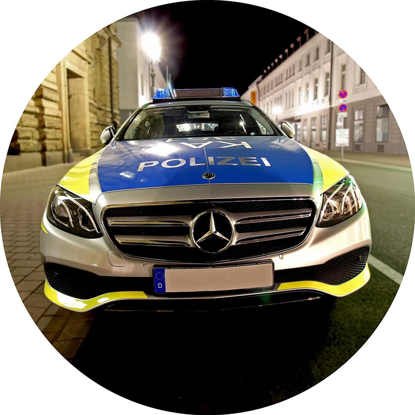 Tortenaufleger Polizeiauto von vorne - Tolle-Tortenaufleger