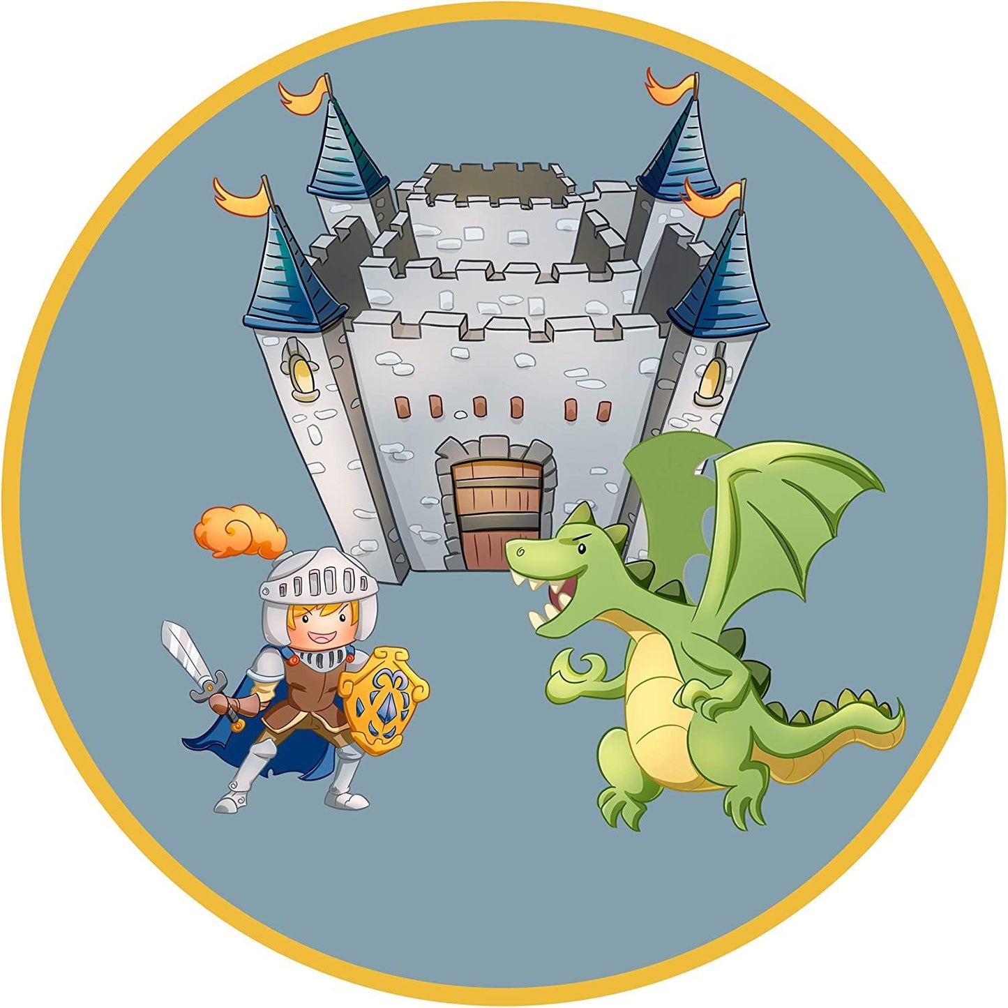Tortenaufleger Ritter und Drache - Tolle-Tortenaufleger