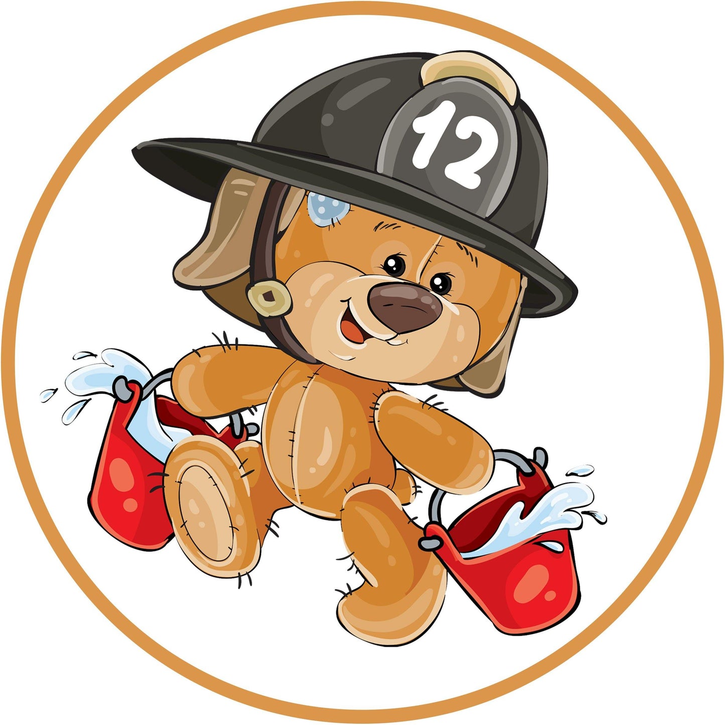 Tortenaufleger Feuerwehr Lösch-Bär - Tolle-Tortenaufleger