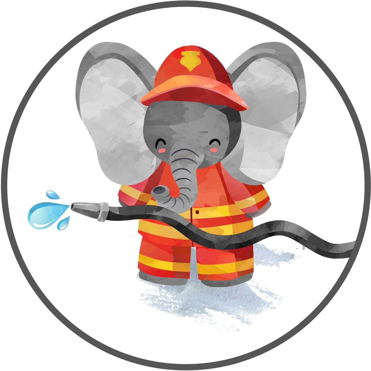 Tortenaufleger Feuerwehr Elefant - Tolle-Tortenaufleger