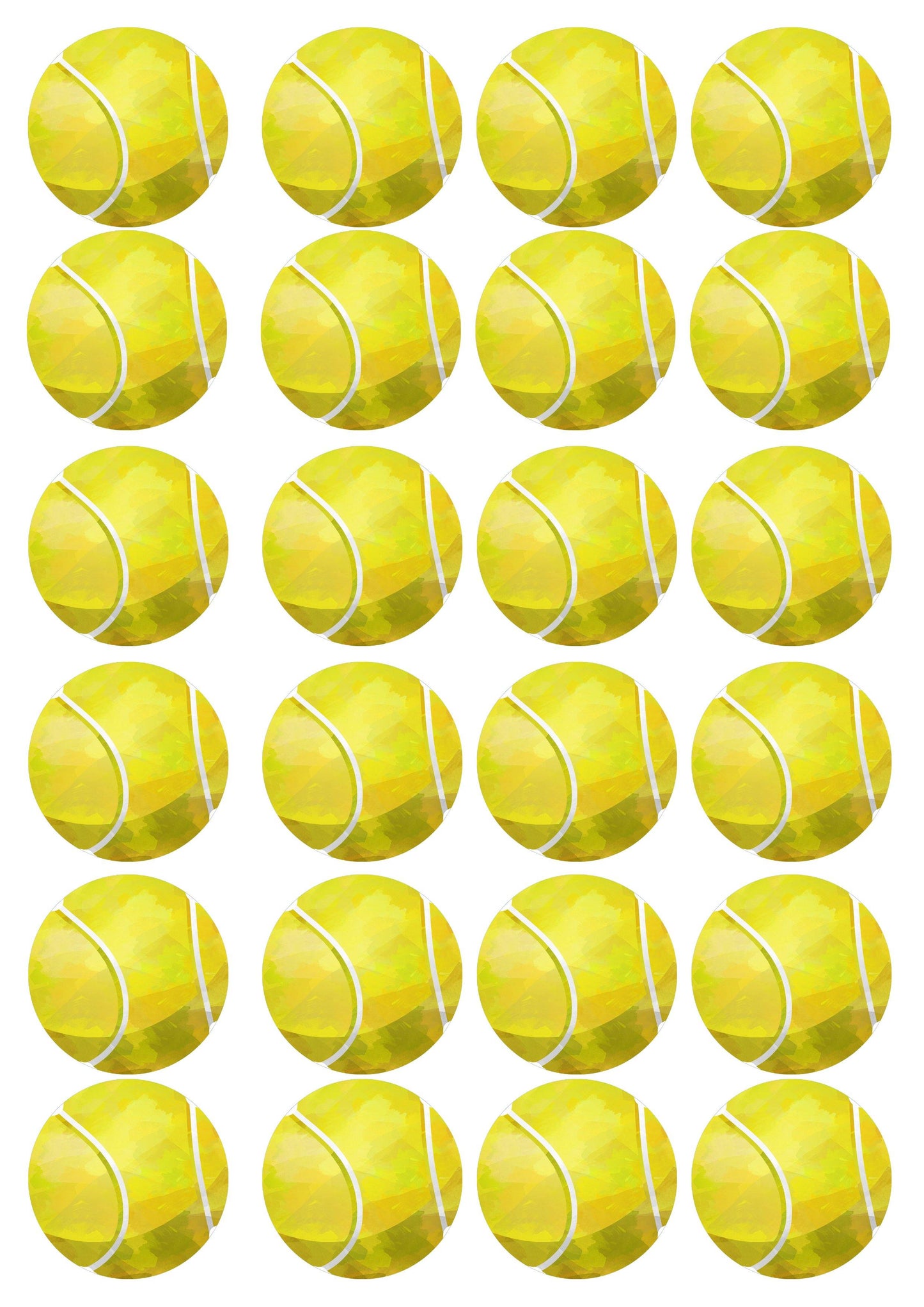 Muffinaufleger Tennis - 24 Stück zum Selbstausschneiden - Tolle-Tortenaufleger