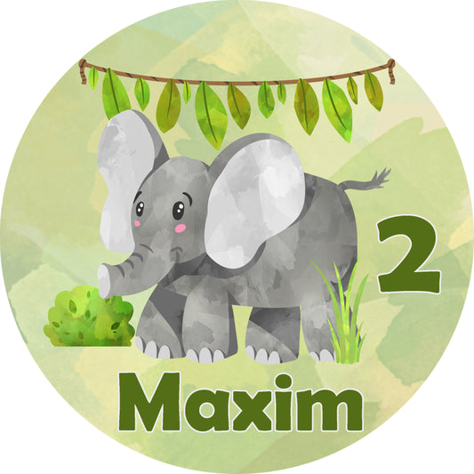 Tortenaufleger Elefant personalisierbar