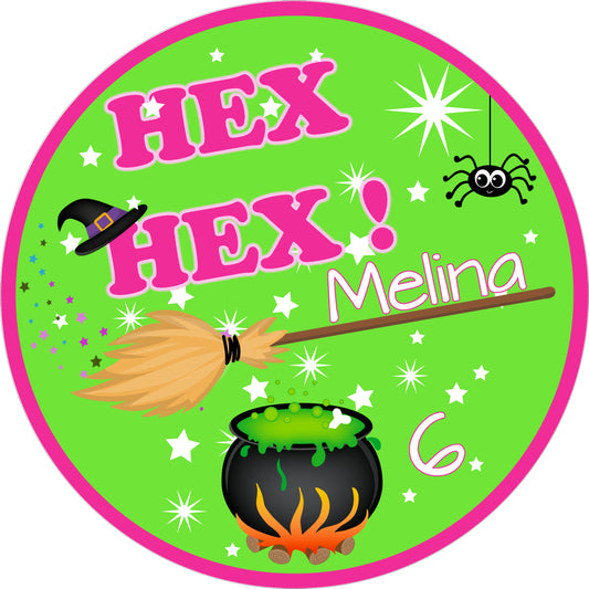 Tortenaufleger Hex Hex personalisierbar