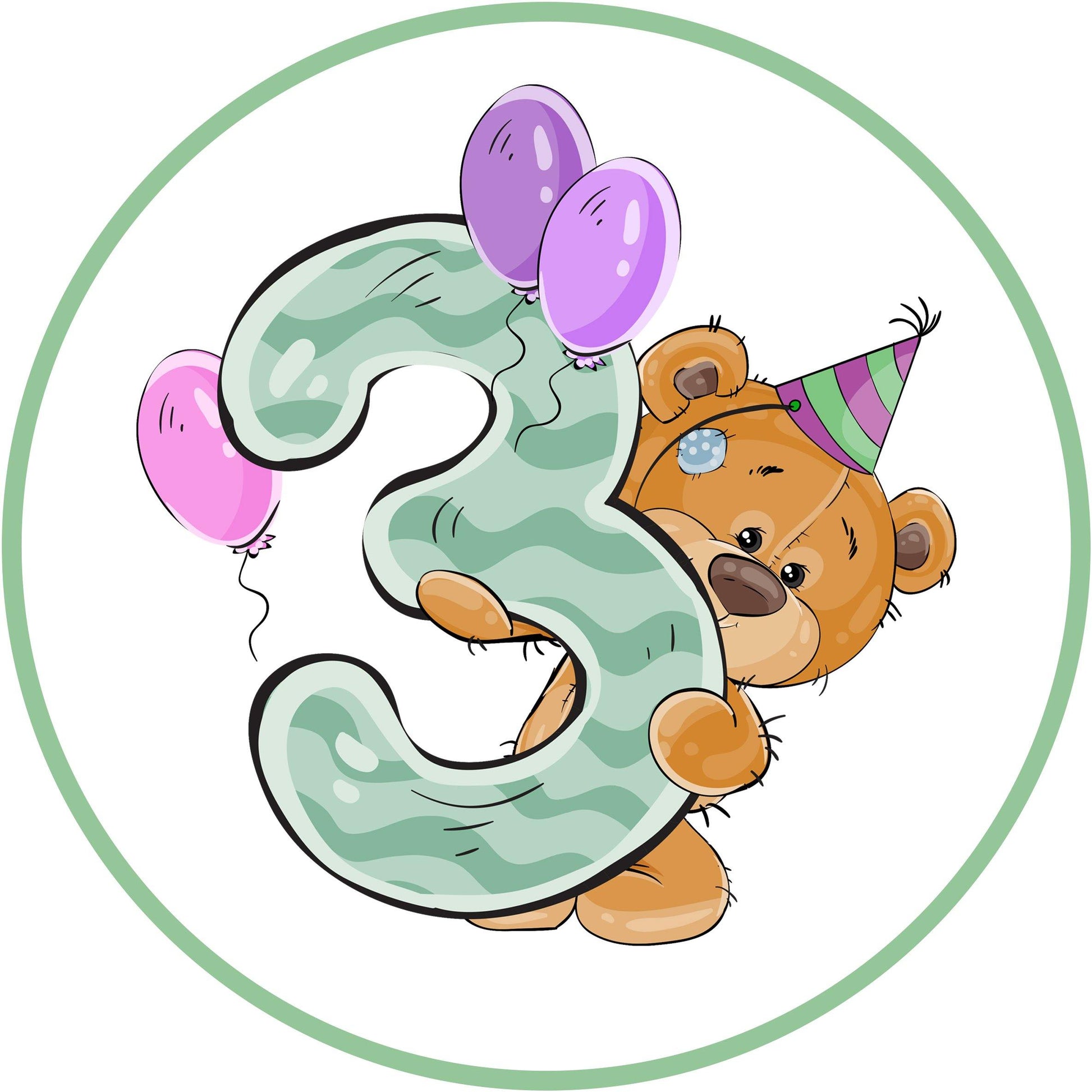 Tortenaufleger 3. Geburtstag - Tolle-Tortenaufleger