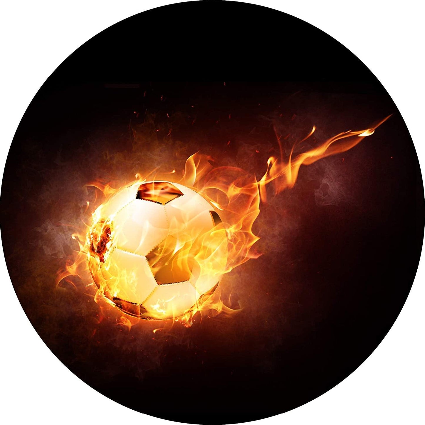Tortenaufleger Fußball mit brennendem Schweif - Tolle-Tortenaufleger