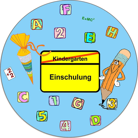 Tortenaufleger Einschulung Blau - Tolle-Tortenaufleger