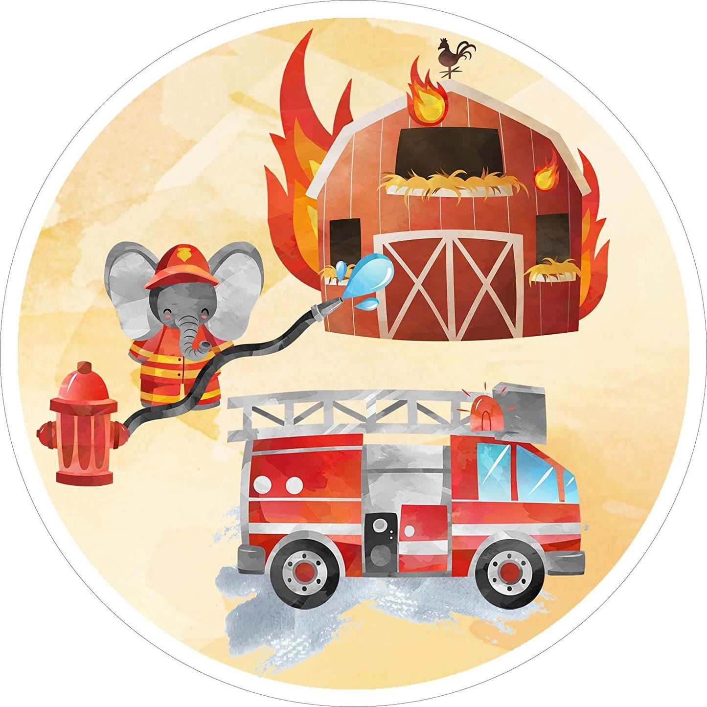 Tortenaufleger Feuerwehr - Einsatz - Tolle-Tortenaufleger