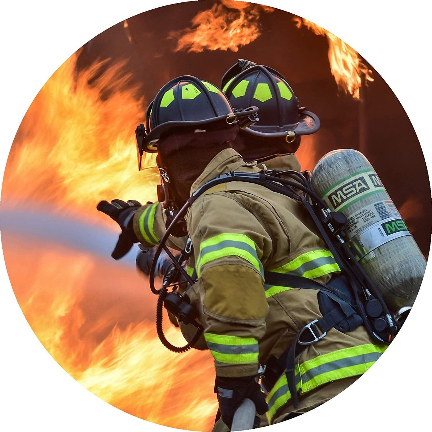 Tortenaufleger Feuerwehr beim Löschen - Tolle-Tortenaufleger