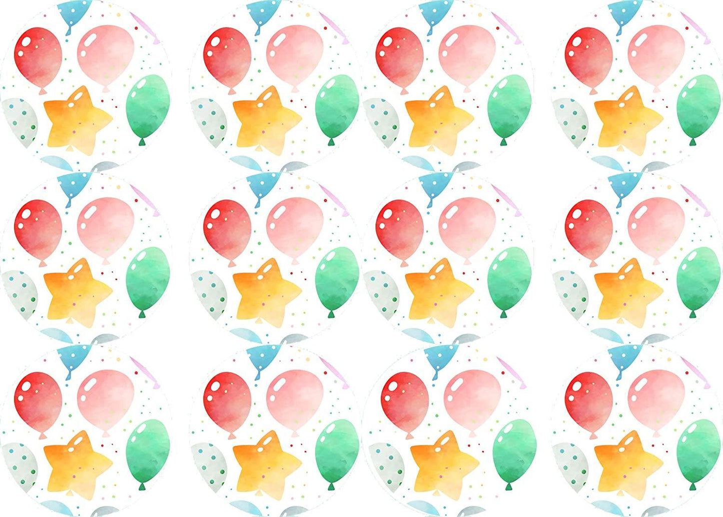 Muffinaufleger Ballons - 12 Stück ausgestanzt - Tolle-Tortenaufleger