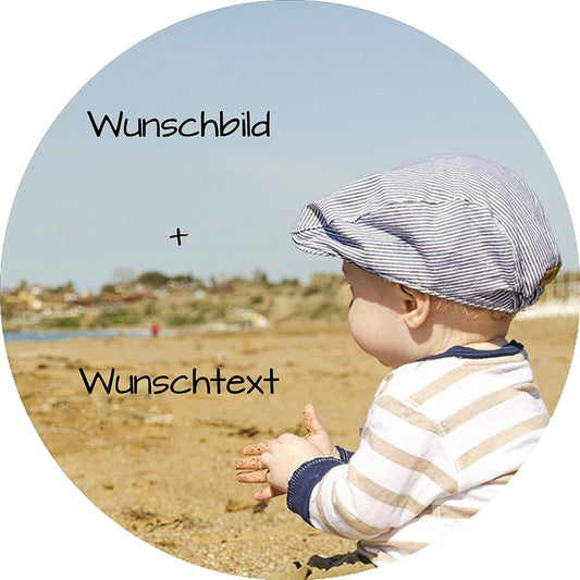 Personalisierbarer Tortenaufleger mit Wunschtext und Wunschbild - Tolle-Tortenaufleger