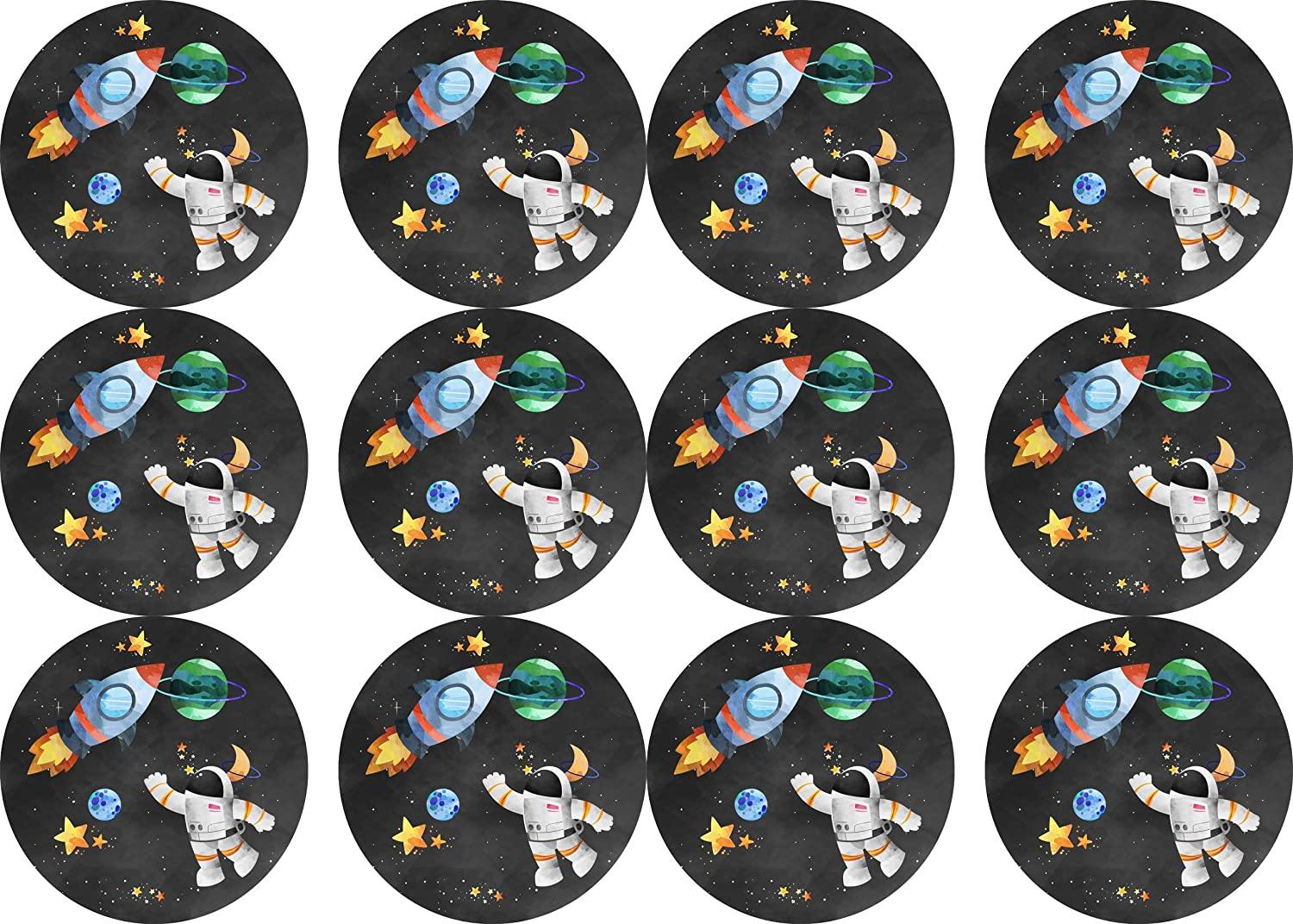 Muffinaufleger Astronaut - 12 Stück ausgestanzt - Tolle-Tortenaufleger