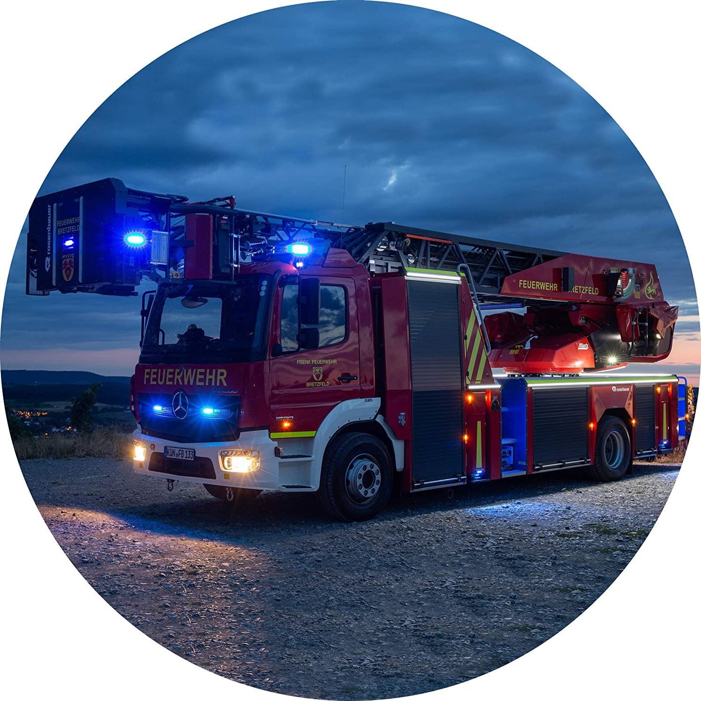Tortenaufleger Großes Feuerwehrauto - Tolle-Tortenaufleger