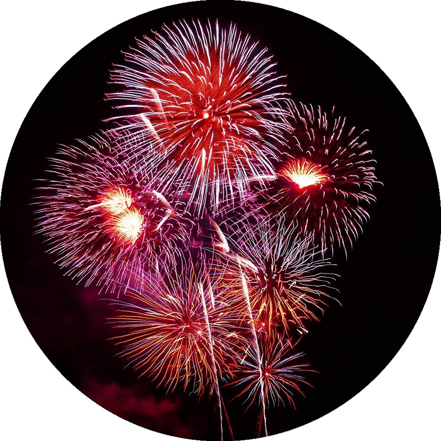 Tortenaufleger Silvester Feuerwerk Rot - Tolle-Tortenaufleger