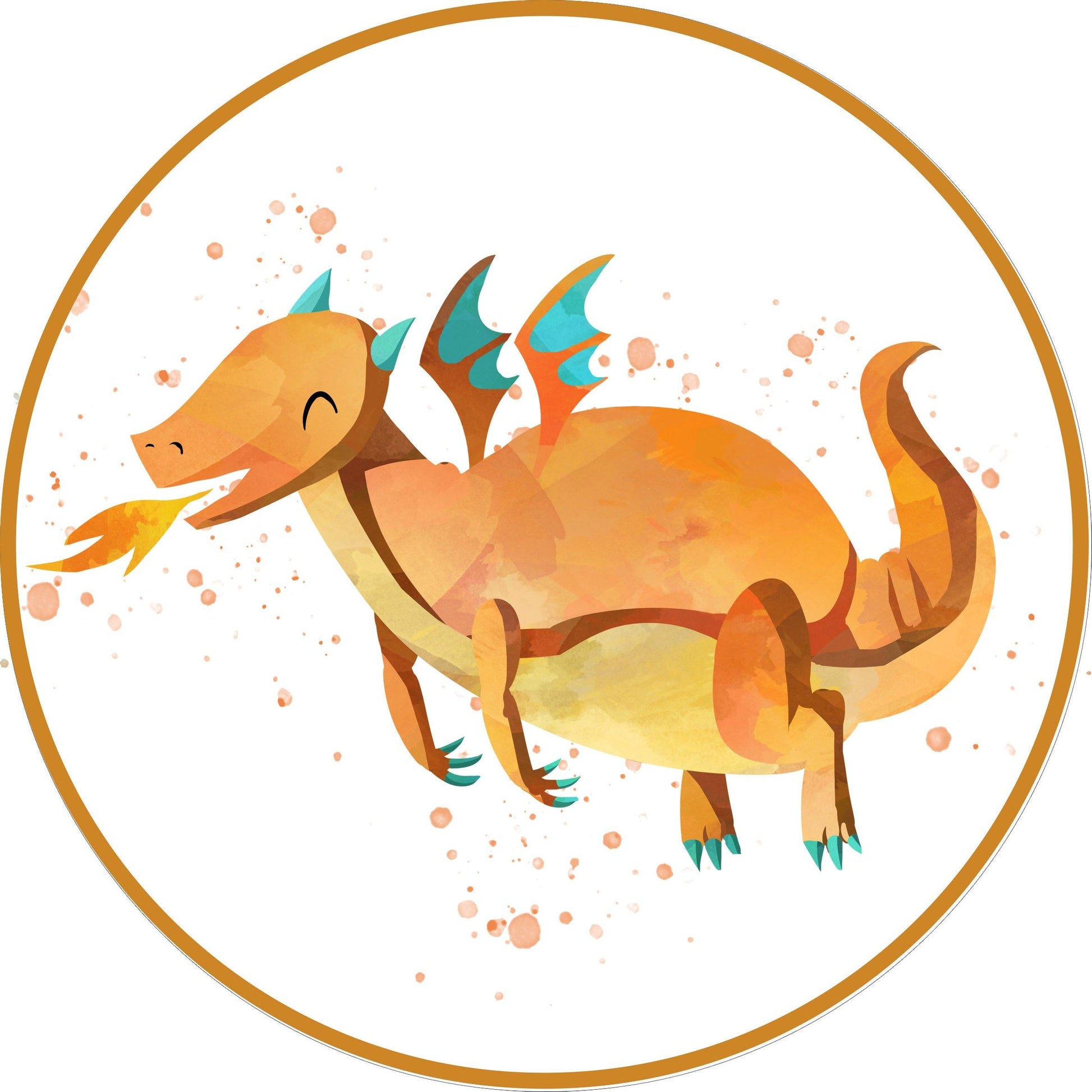 Tortenaufleger feuerspeiender Drache - Tolle-Tortenaufleger