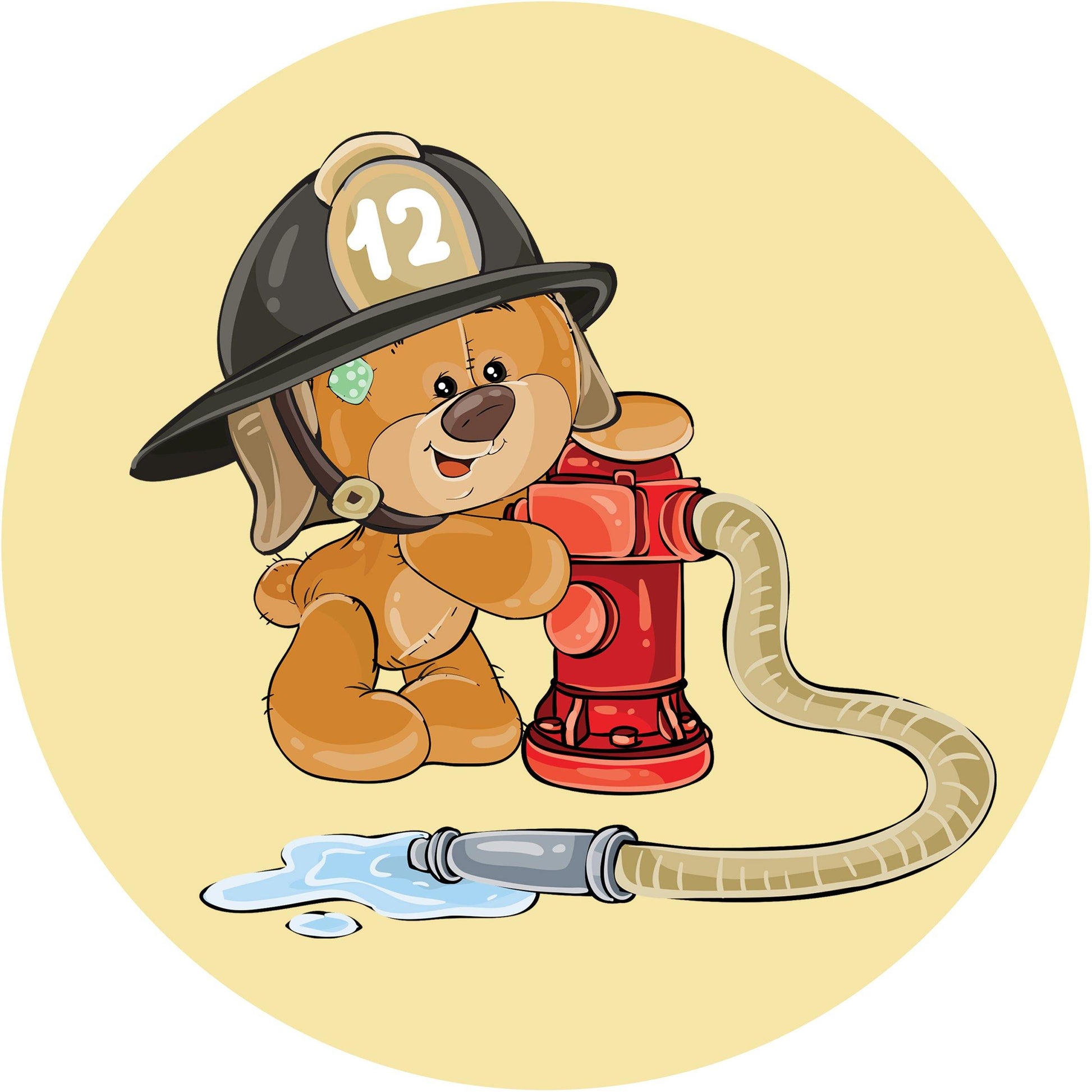 Tortenaufleger Feuerwehr Bär - Tolle-Tortenaufleger