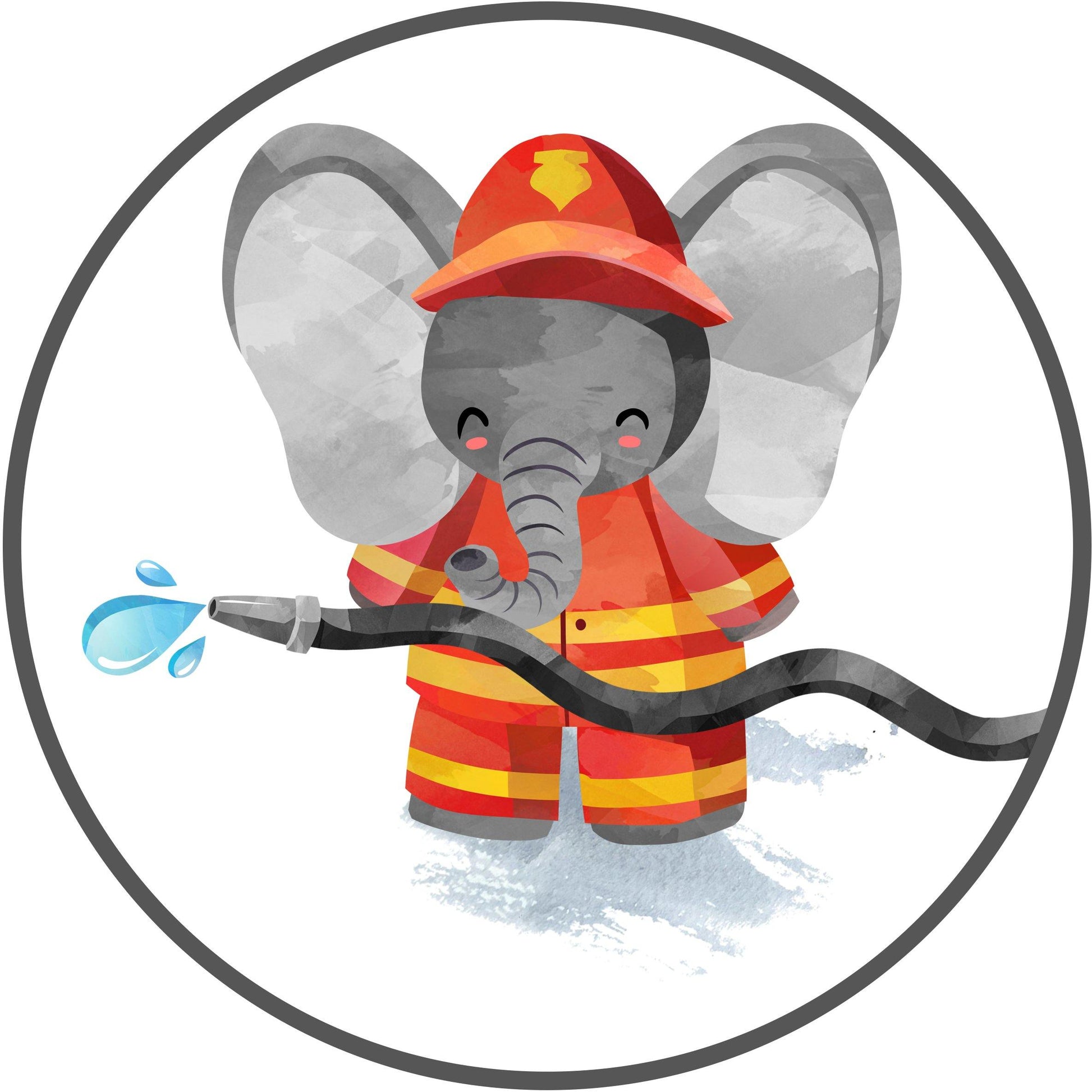 Tortenaufleger Feuerwehr Elefant - Tolle-Tortenaufleger